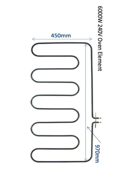 GOLDSTEIN OVEN ELEMENT, 6000W, 240V, COMMERCIAL EEVG1900