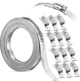 Universal Worm Clamp 3m Strap with 6 Gear Clip