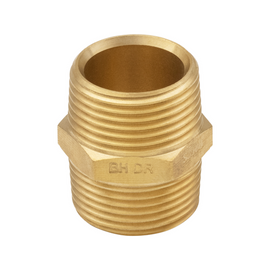15mm Male Brass Threaded Hexagon Nipple