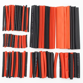 Black Red Heat Shrink Tubing 120 pcs