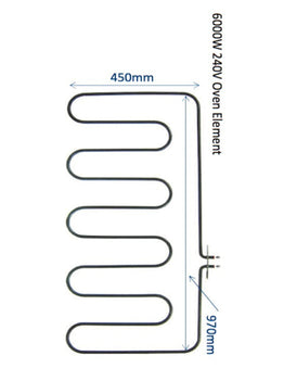 GOLDSTEIN OVEN ELEMENT, 6000W, 240V, COMMERCIAL EEVG1900