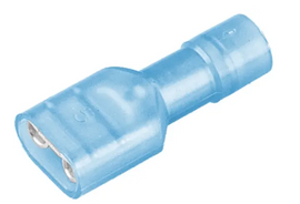 Spade Terminal Connector Insulated - Female 6.3mm (Blue), PKT of 50