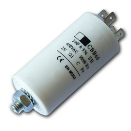 CAPACITOR 5µf 450v AC, Plastic housing , Round